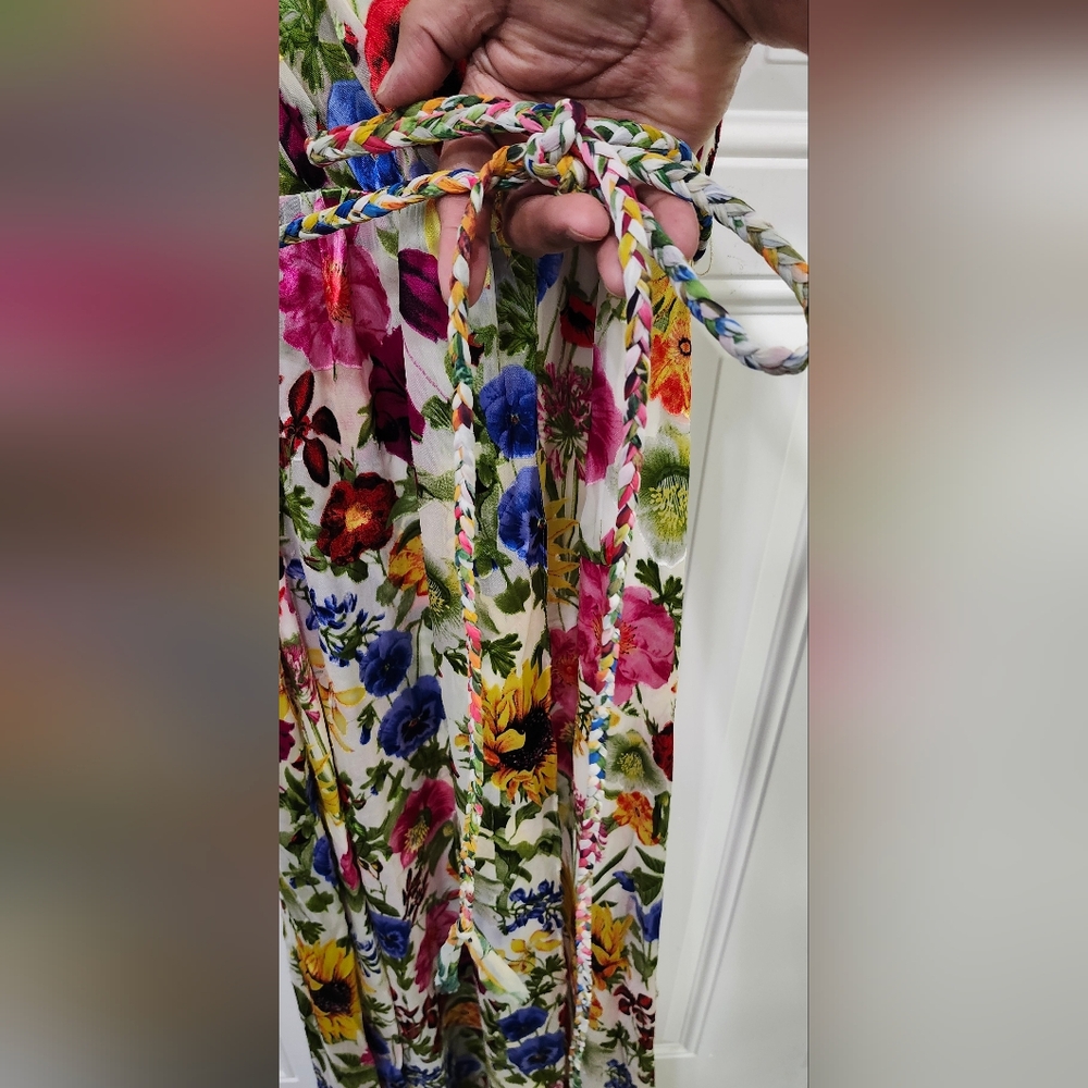 Alice + Olivia Samantha Floral Surplice Maxi Dress Women's Size 6 - Picture 5 of 11